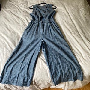 J.Crew - Saron Chambray Jumpsuit Wide Leg
